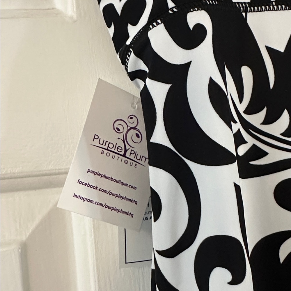 NWT Women’s Southwind UPF 50+ Black & White Nylon & Spandex Wide Leg Pants Sz L - Picture 4 of 7